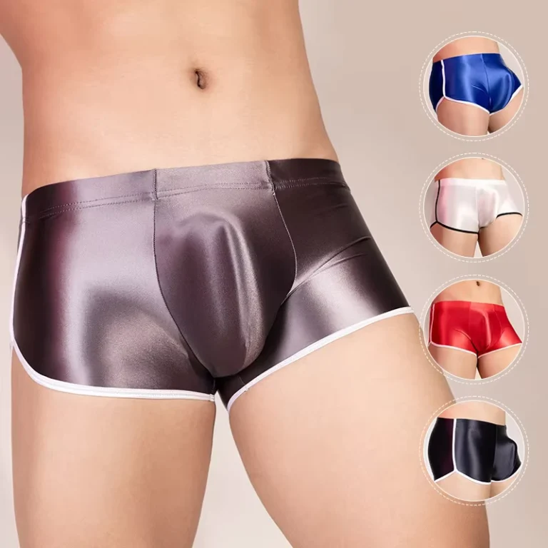 Summer-Oil-Shiny-Mens-Ice-Silk-Underwear-Ultra-thin-Quick-drying-Breathable-High-Elastic-Large-Size-Boxer-Briefs
