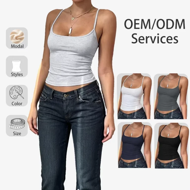 Sweethoney-OEM-Solid-Color-Off-Shoulder-U-Neck-Tank-Top-Summer-Slim-Fit-Camisole-for-Women-Modal-High-Elasticity-Tank-Top