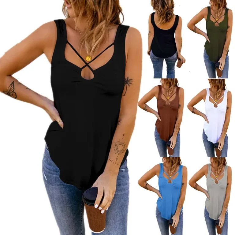 Tank-Top-Fashion-Womens-Cross-Solid-Color-Sexy-Camisole-Plus-Size-Womens-Tank-Tops