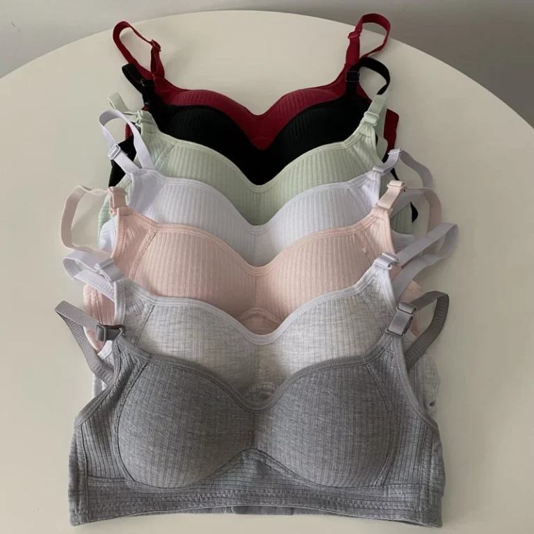 Teenage-Girls-Bra-Adjustable-Breathable-Cotton-Bra-Underwear-Pure-Color-No-Steel-Ring-Developmental-Bralette