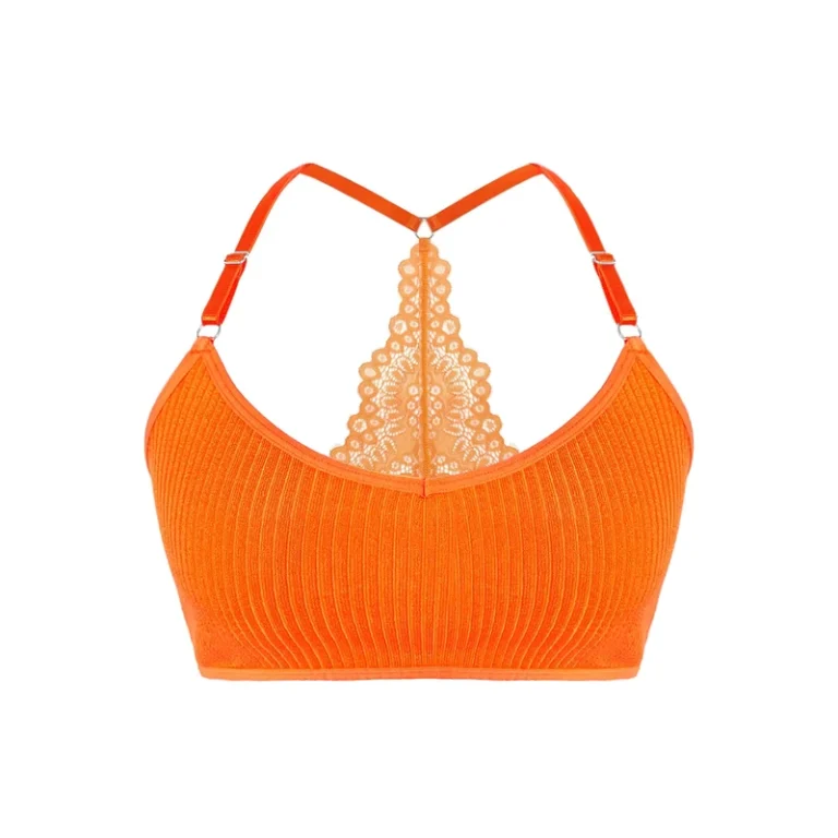 Trendy-Lace-Racerback-Bralette-Adjustable-Strap-Comfortable-Seamless-Wireless-Bra
