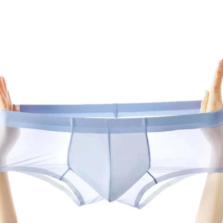 Ultra-Thin-50g-Mens-Ice-Silk-Briefs-Seamless-Mid-Rise-XL-Breathable-Quick-Drying-Antibacterial-Crotch-Boxer-Spandex-Nylon-Waist