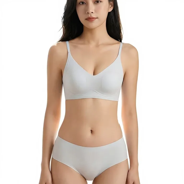 Ultra-thin-Seamless-Rabbit-ear-Cup-Underwear-Panty-Set-Womens-Wire-Free-Bra-Set-Solid-Pattern-Summer-Cool-Feeling