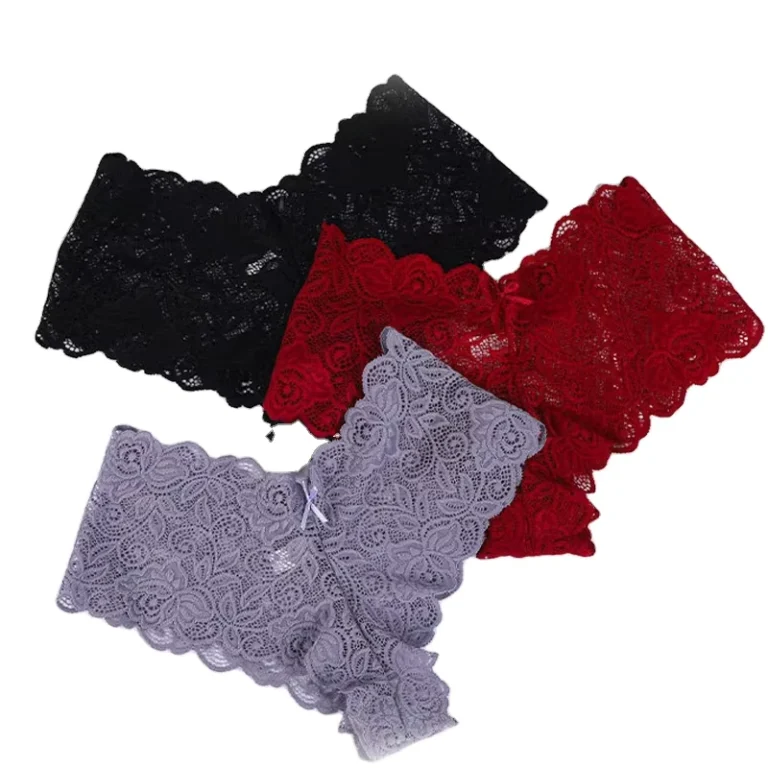 Valentines-Manufacturer-Womens-Panties-Comfortable-Mid-Rise-Underwear-Women-Floral-Panties-Breathable-Womens-Panties-Thongs