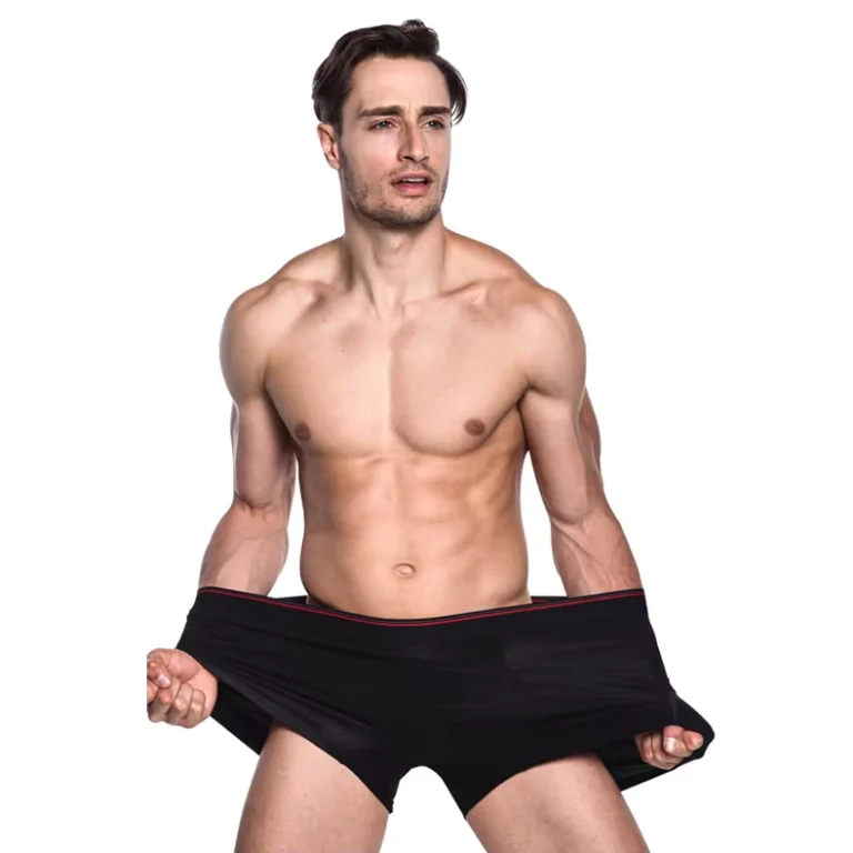 Vanfound-Super-Plus-Size-Mens-XL-Logo-Waist-Wide-Leg-Boxer-Solid-Color-Knitted-Underwear-Adults-Hair-Plus-Fertilizer