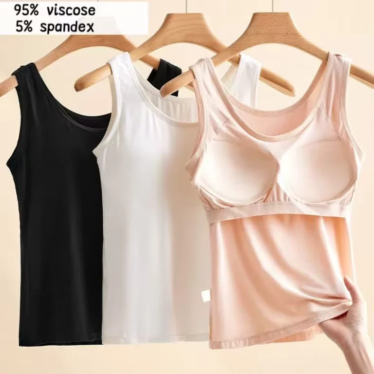 Viscose-Soft-Women-Tank-Top-Slim-Bottoming-Vest-Comfy-Gym-Camisole-Tank-Top-Undershirt-Top-Built-in-Bra