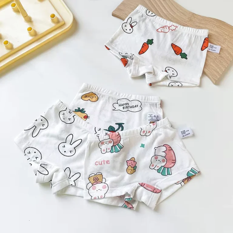 White-Seamless-Silky-Bamboo-Fiber-Cute-Kids-Baby-Girls-Children-Short-Underwear-Boys