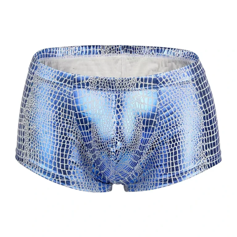 Wildness-Mens-Shiny-Metallic-Boxer-Briefs-Snake-Print-Low-Rise-Underwear-Sexy-Performance-Underpants-for-Club-Party