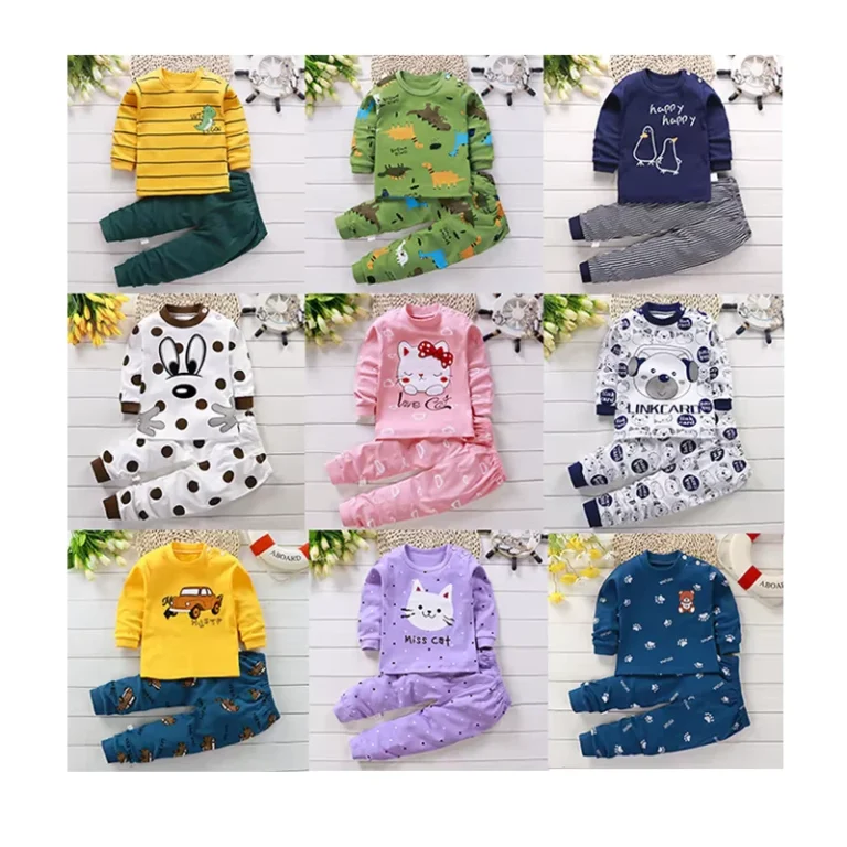 Winter-Childrens-Underwear-Set-Pure-Cotton-1-7-Years-Baby-Boys-Home-Wear-Girls-Pajamas-Long-Sleeve-Baby-Clothing-Set