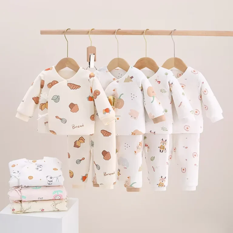 Winter-Newborn-Clothes-0-3-Cotton-Boneless-Thickened-Casual-Eco-Friendly-Underwear-Baby-School-Uniform-Single-Button-Closure-Set