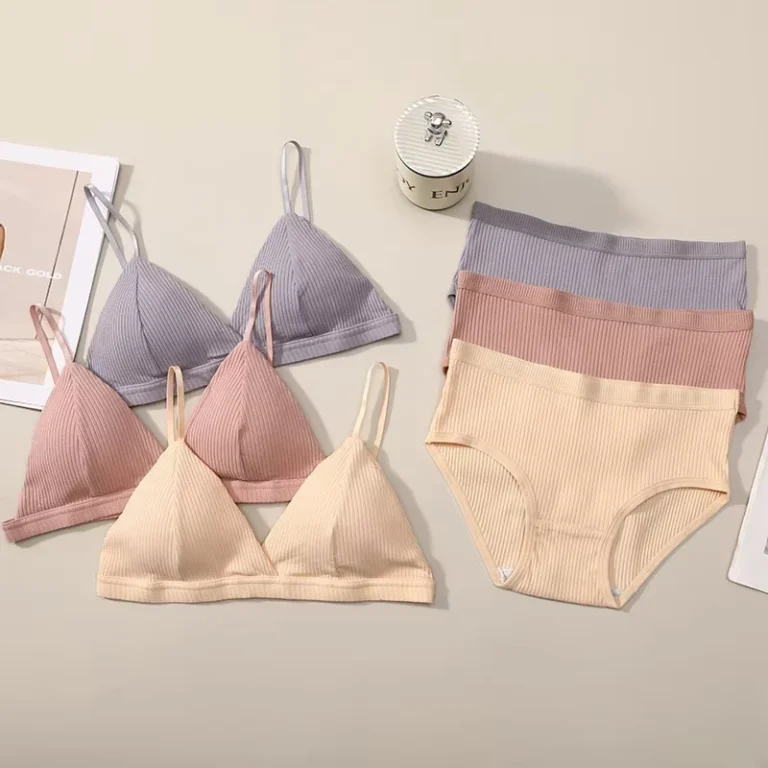 Women-Cotton-Underwear-Set-Multi-Colors-Bra-and-Panty-Set-Cotton-Women