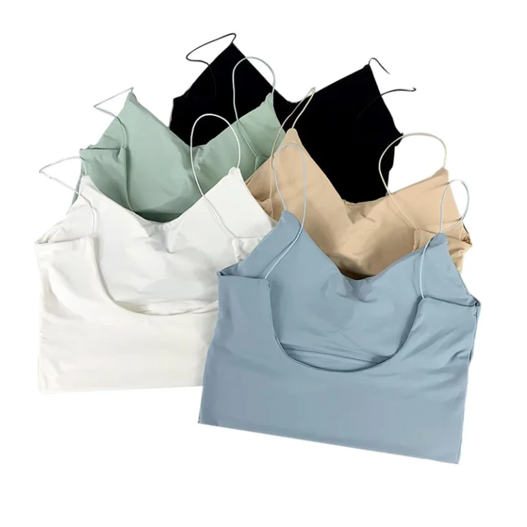 Women-Crop-Tops-Sexy-Solid-Color-Camisole-Ice-Silk-Tube-Top-Seamless-Sports-Tank-Top-Wireless-Underwear-Padded-Bra-Bralette-Vest
