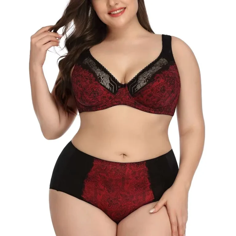 Women-E-Bras-Large-Size-Comfortable-Adjustable-Sexy-Full-Cup-Big-Breasted-Cup-Fat-Ladies-Lace-Plus-Size-Bra-Set