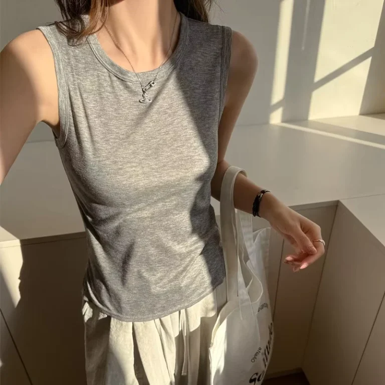 Women-Knit-Camisole-Tank-Top-V-Neck-Spaghetti-Strap-Slim-Fit-Sleeveless-Summer-Vest-Casual-Undershirt