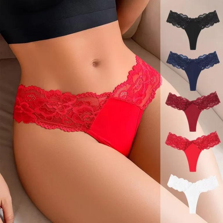 Women-Lace-Thong-Solid-Color-Bikini-T-back-Tanga-Cheeky-Underwear-Flower-Sexy-Womens-Lace-Panties-Thongs