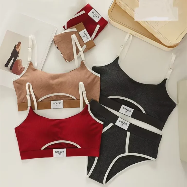 Women-Sexy-Hollow-Out-Bra-and-Panties-Lingerie-Set-Custom-Logo-Cotton-Fabric-Adjustable-Underwear-Set-Casual-Sport-Underwear-Set