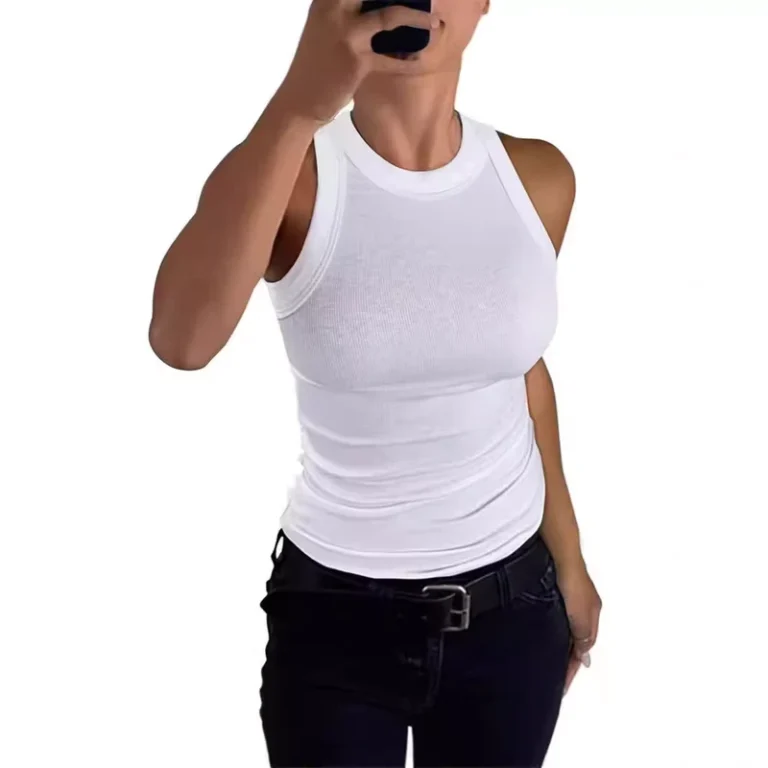 Women-Solid-Round-Neck-Ribbed-Tank-Top-Camisole-Women-Summer-Basic-Elastic-Tank-Top-O-Neck-Solid-Tank-Top
