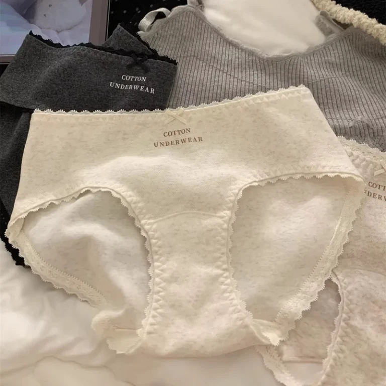 Womens-10A-Antibacterial-French-Raw-Cotton-Mid-Waist-Seamless-Underwear-Plus-Size-Class-Lengthened-Crotch-Mid-Rise-for-Baby
