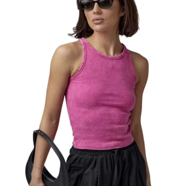 Womens-Acid-Washed-Crop-Distressed-Basic-Camisole-Tank-Top-Short-Casual-Halter-Breathable-Knitted-Fabric-Rib-Female-Design