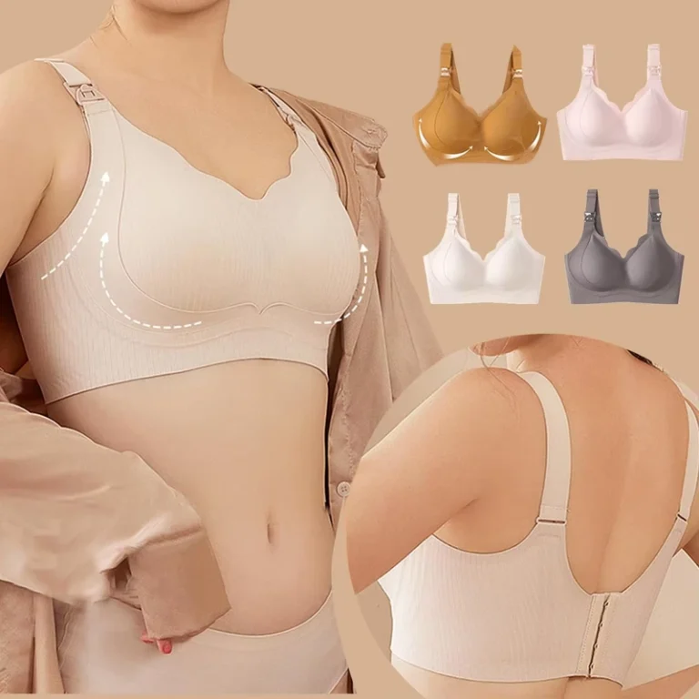 Womens-Anti-Sagging-Support-Nursing-Bra-Wire-Free-Front-Closure-Adjustable-Breathable-Bra-Plus-Size-Push-up-and-Lift-Bra