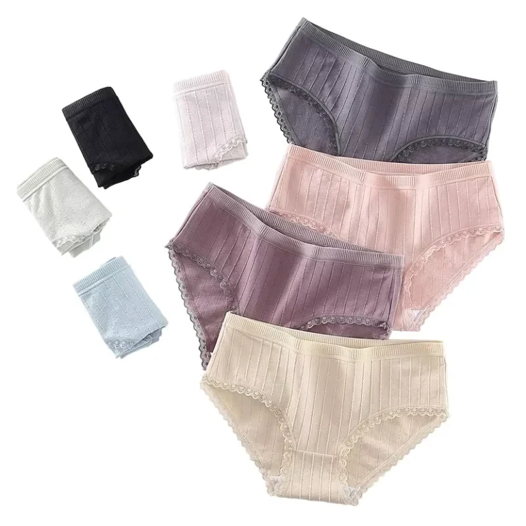 Womens-Cotton-Panties-Solid-Color-Lace-Decoration-Girls-Underwear-Breathable-Classic-Brief-Panties-Cotton-Material-Womens-Brief
