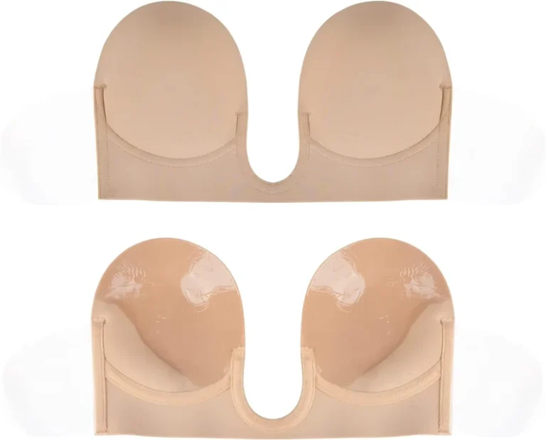 Womens-Deep-V-Plunge-Breast-Lift-Bra-Adhesive-Backless-Strapless-Invisible-Solid-Wire-Free-Breathable-Knitted-Summer-Everyday