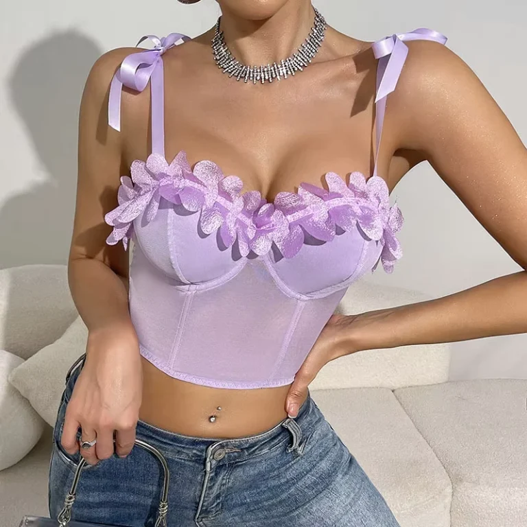 Womens-Fishbone-Sexy-Camisole-Underwire-Bustier-tank-Top-Ladies-Corset