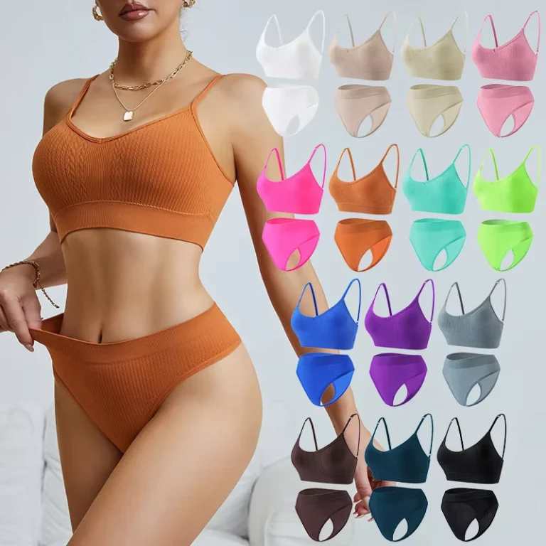 Womens-Fitness-Comfortable-Bra-and-Brief-2-Pieces-Sets-With-Adjustable-Shoulder-Straps-Breathable-Push-up-Underwear-for-Ladies