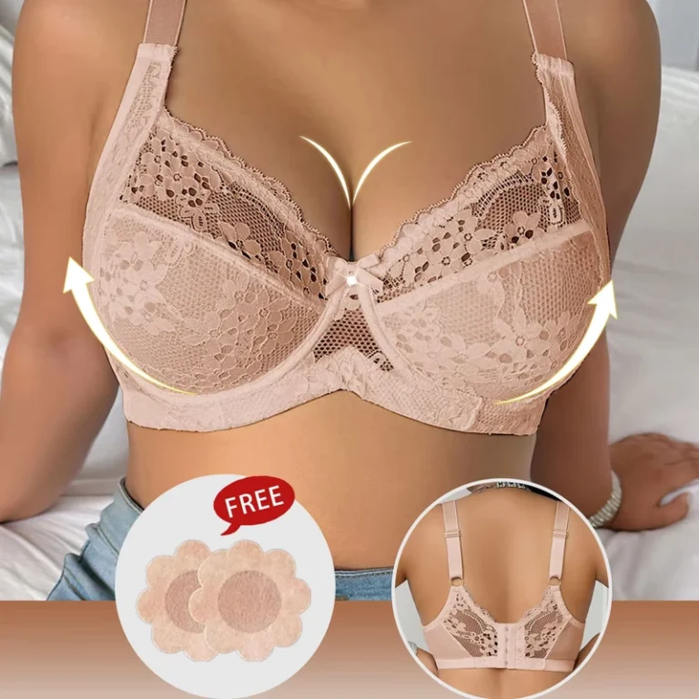 Womens-Floral-Lace-Underwire-Bra-with-Supportive-Band-and-Adjustable-Straps