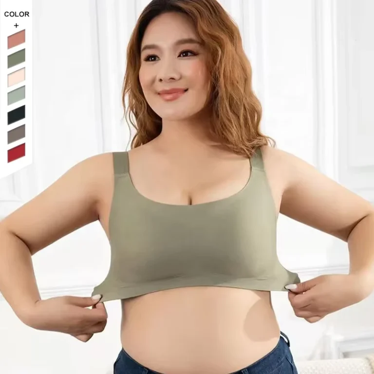 Womens-Full-Coverage-Wireless-Seamless-Bras-Soft-Comfortable-Everyday-Support-Push-up-Bra-With-Logo-Pad-Cup