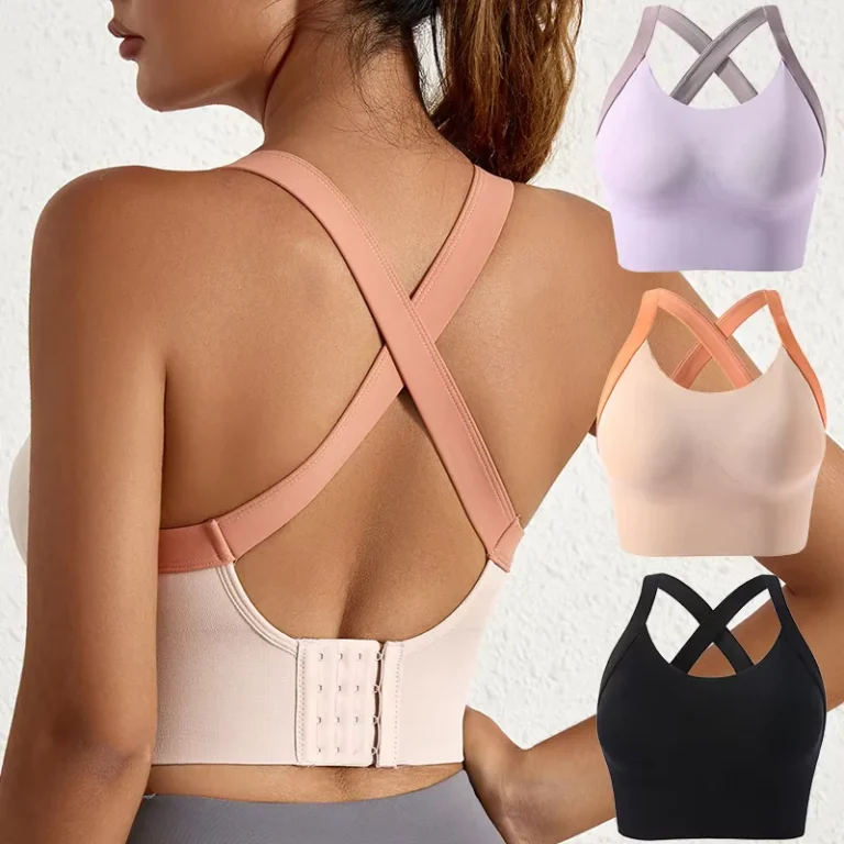 Womens-High-Intensity-Sports-Bra-Shock-Absorbing-Anti-Sagging-Back-Shaping-Pushing-Up-Yoga-Tank-Top-Wire-Free
