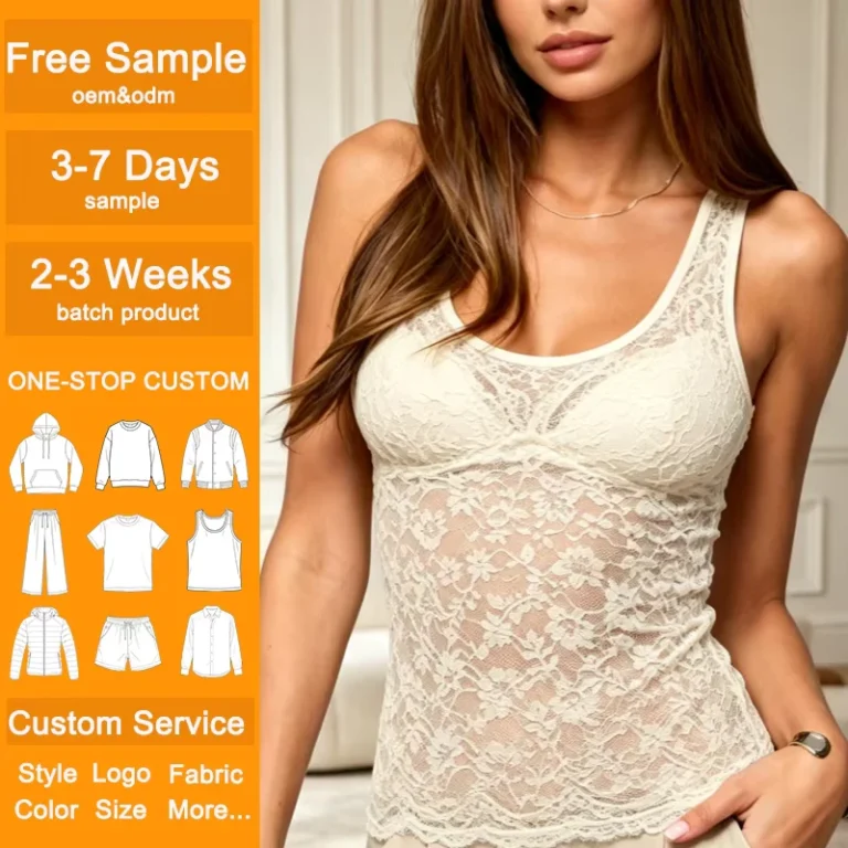 Womens-Lace-Camisole-OEM-ODM-Custom-Built-in-Bra-Floral-Lace-Sheer-Sleeveless-Casual-Tank-Tops