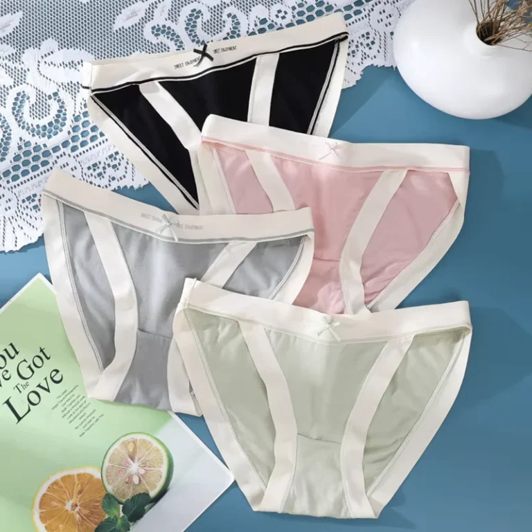 Womens-Low-Rise-Girl-Panties-with-Bow-High-Stretch-Quick-dry-Breathable-Modal-Intimates