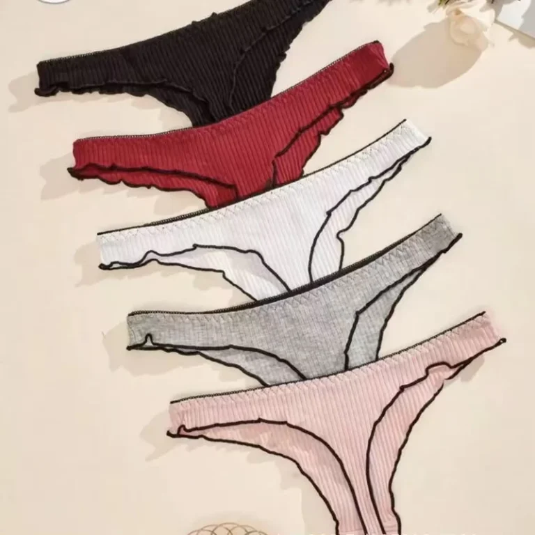Womens-Multi-Color-Ribbed-Thong-Panties-Ruffle-Edge-Soft-Stretch-Underwear-for-Daily-Sports-Sleep-Casual-Wear
