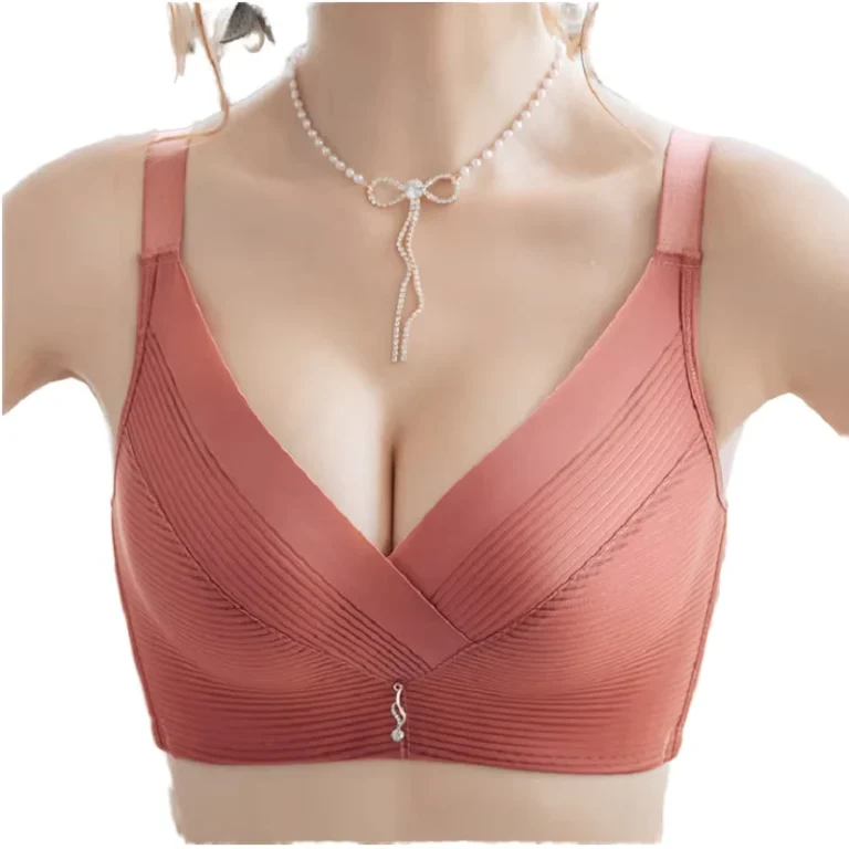 Womens-Sexy-Wire-Free-Push-up-Bras-with-Custom-Logo-Adjustable-Wide-Straps-and-Solid-Pattern-Comfortable-Brassiere-Lingerie