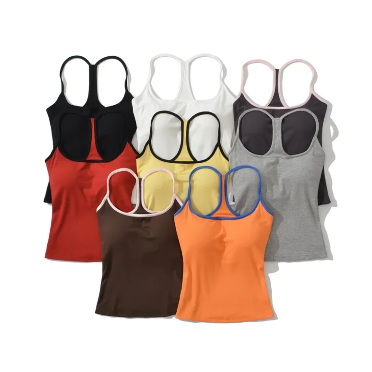 Womens-Slim-Fit-Sports-Camisole-Padded-Racerback-Tank-Top-Color-Block-Breathable-Lightweight-Four-Way-Stretch-Outerwear-Front