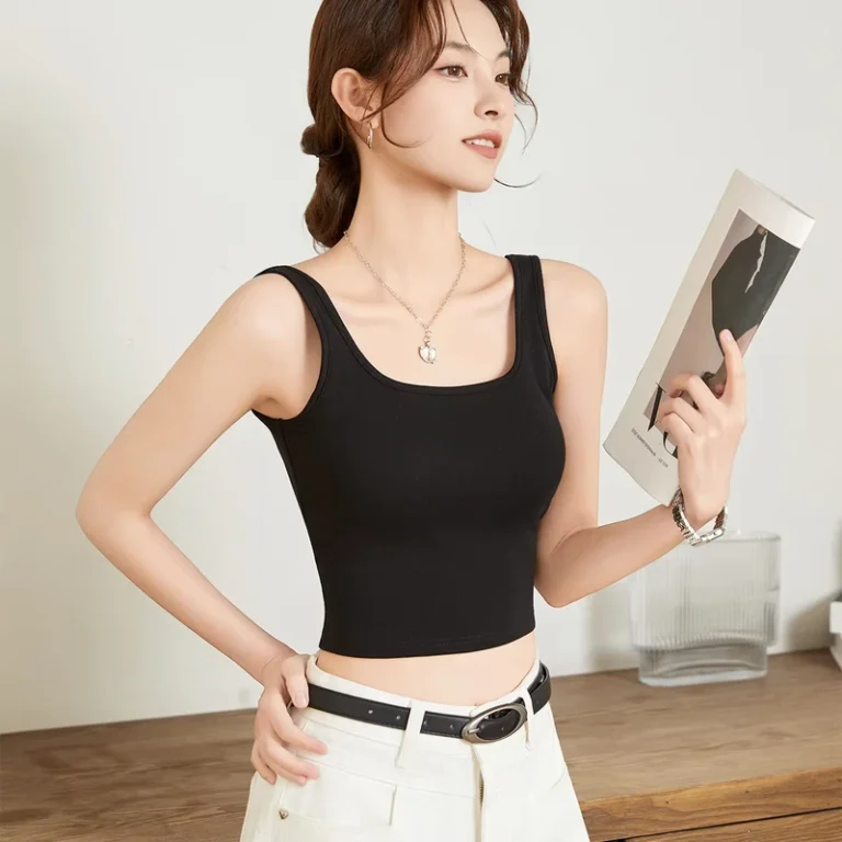 Womens-Slim-Fit-Summer-Camisole-Sexy-Backless-All-In-One-Tank-Top-Outerwear-Short-Length-Knitted-Cotton
