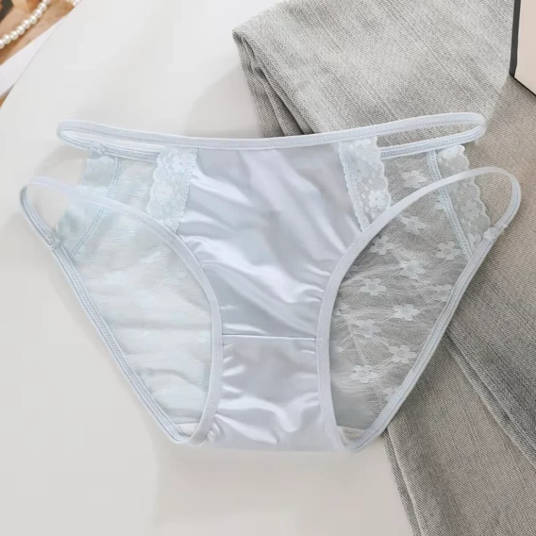 Womens-Summer-Ice-Silk-Panties-Mid-Waist-Standard-Thickness-Cutout-Strap-Sexy-Lace-Invisible-Control-Panties-Cotton-Spandex