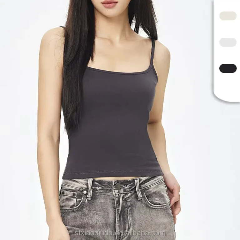 Womens-Tank-Top-with-Camisole-Cotton-Sleeve-Shirts-Spaghetti-Strap-Camis