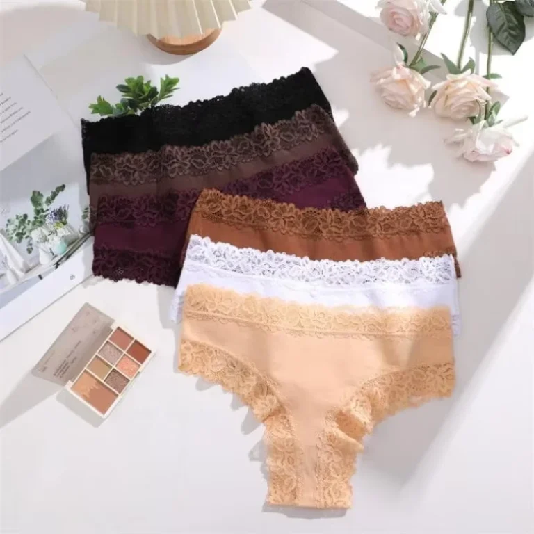 Womens-Underwear-Lace-Size-Young-Girl-Stylish-Fashion-Panty-Plain-Dyed-Comfy-Breathable-Briefs