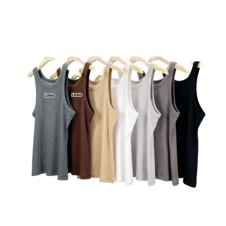 Womens-Vintage-Knitted-Cotton-Croptop-Camisole-Tank-Top-with-Built-Bra-and-Open-Sides