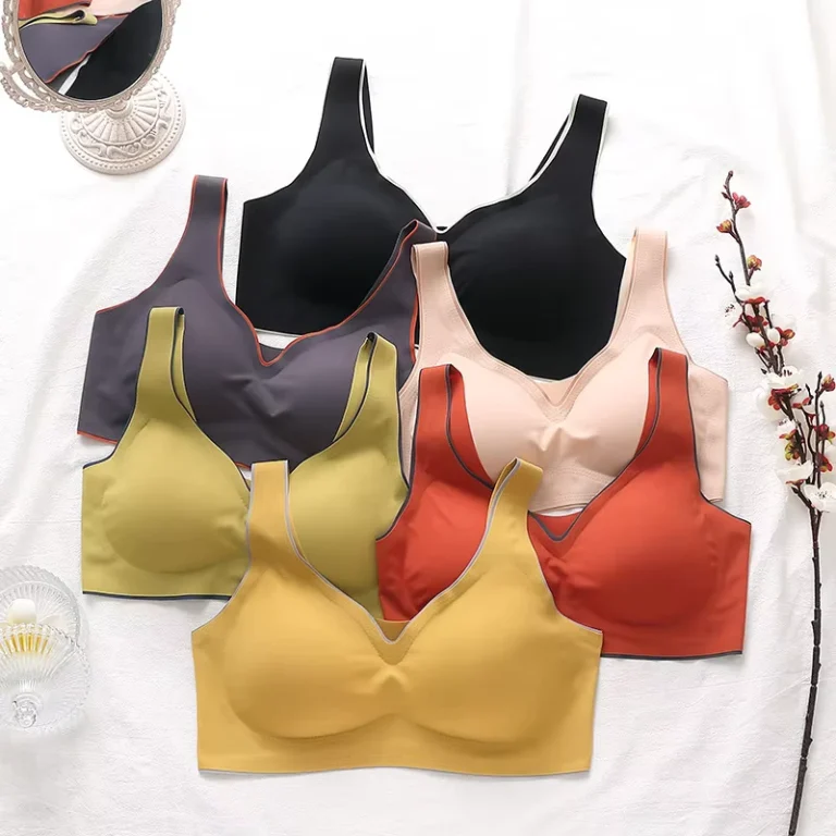 Womens-Wireless-Padded-Thin-Soft-Close-fitting-Bra-Sexy-Seamless-Breathable-Push-up-One-piece-Design