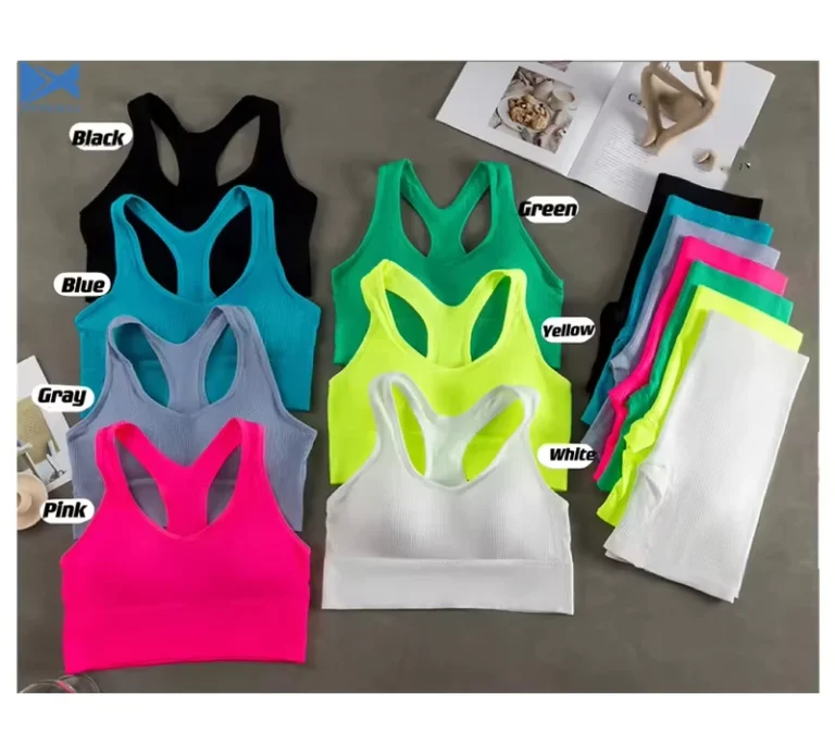 XINXU-Seamless-Yoga-2-Pcs-Cross-Back-Bra-Women-Sports-Wear-Brief-Gym-Blank-Shorts-Fitness-Sets