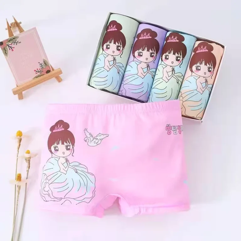 XX262-Childrens-Underwear-Girl-Cute-Cartoon-Four-Corner-Flat-Pants-Girl-Triangle-Child-Princess-Four-Corner-Pants