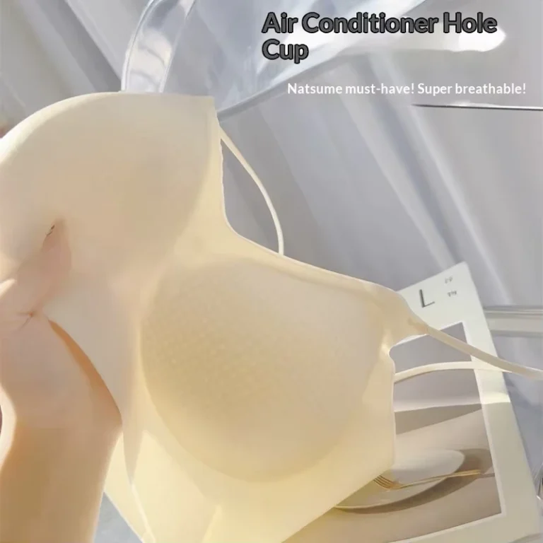 Xiaobing-Solid-Ice-Silk-Cooling-Seamless-Underwire-Bra-Womens-Large-Bust-Flattering-Fixed-Cup-Thin-Shoulder-Strap-Nylon-Summer