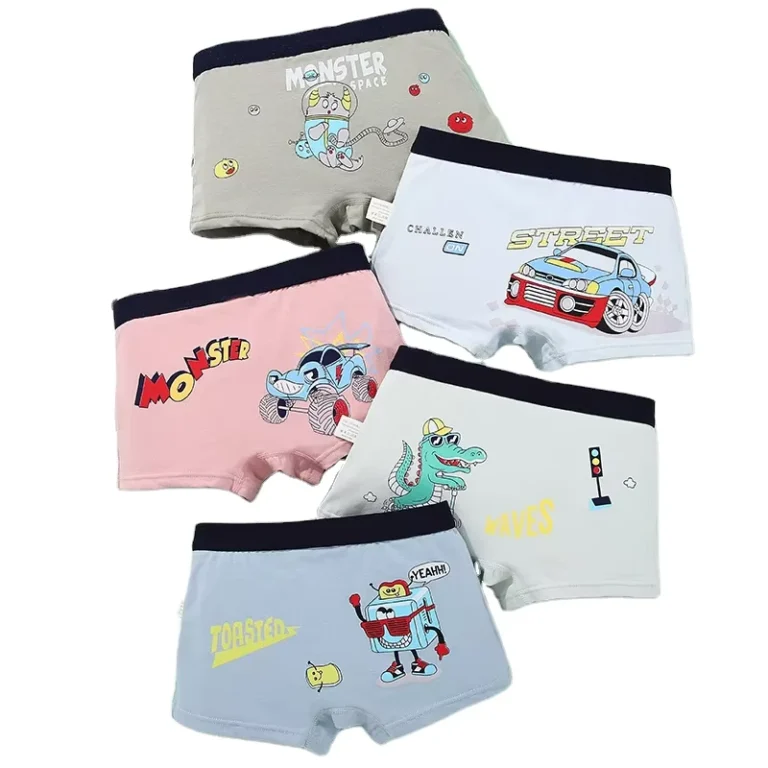 YCH-Cotton-Childrens-Boxer-Briefs-Teenagers-Boxers-Baby-Cartoon-Pattern-Print-Flat-Corner-Childrens-Shorts-Student-Underwear