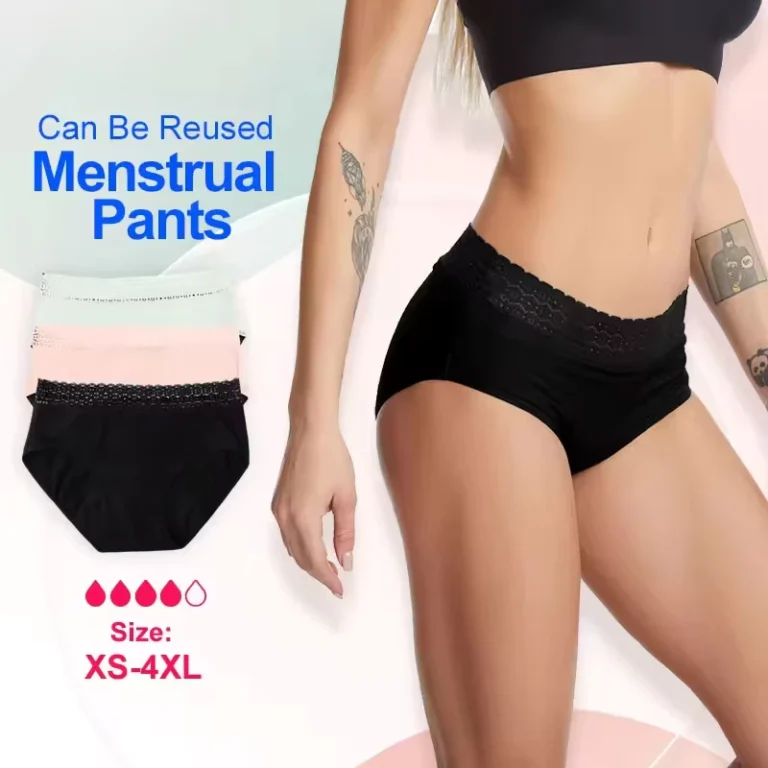 Young-Girl-Heavy-Flow-Menstrual-Underwear-Panties-4-Layers-Anti-Leak-Mid-Rise-24h-Protect
