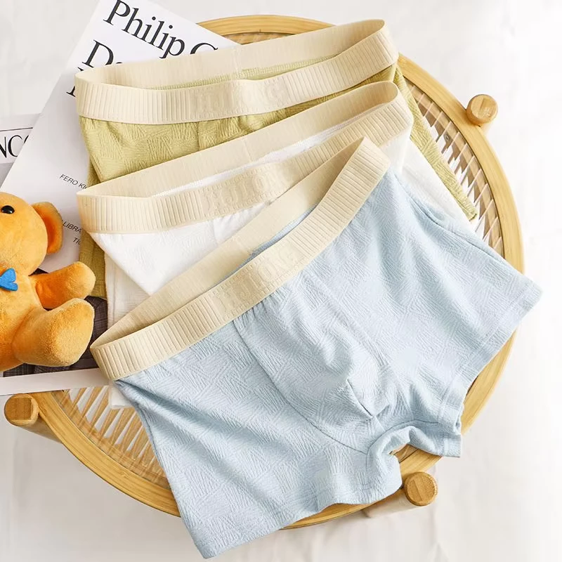 of men's underwear in multiple colors men's mid waist simple breathable flat corner pants